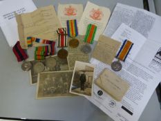 A group of seven medals comprising, George V Distinguished Conduct Medal to "63728 F. OF W. S. Sjt