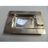 A Rectangular hallmarked Silver ashtray - assayed in London - Total weight - 110.4g