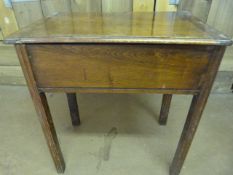 An oak sewing chest