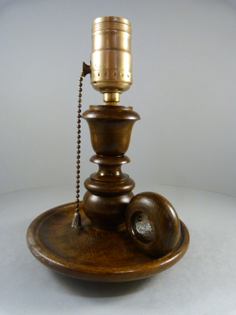 Two mahogany table lamps - Image 2 of 3