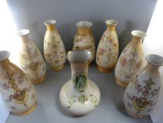 Quantity of Crown Devonware vases - 8 in total