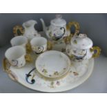 A Part tea service on serving tray
