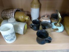 A quantity of stoneware vases, and pottery