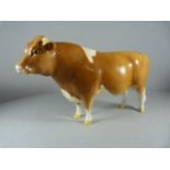 Beswick pottery Guernsey Bull "Sabrina's Sir Richard 14th" MN1451, gloss finish 5" high