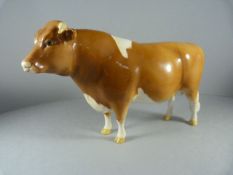 Beswick pottery Guernsey Bull "Sabrina's Sir Richard 14th" MN1451, gloss finish 5" high