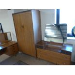 A Mid Century wardrobe and dressing table