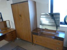 A Mid Century wardrobe and dressing table