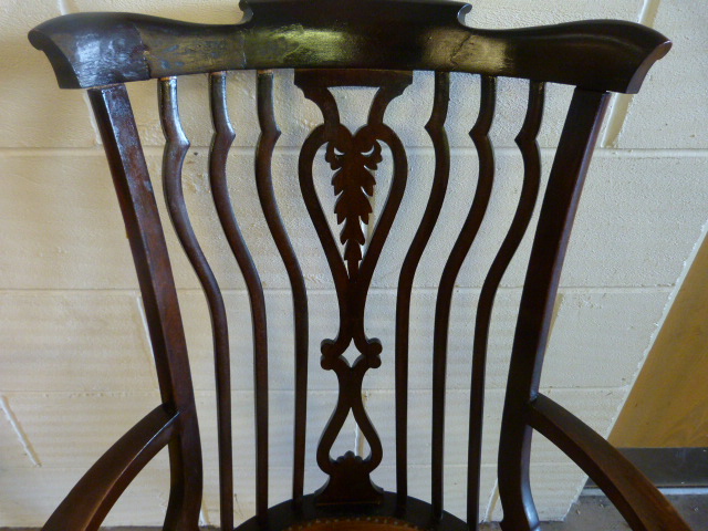 Edwadian windsor style armchair - Image 2 of 3