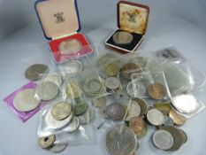 A quantity of cased coins - to include Pennys, 50p's etc