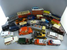 A quantity of toy cars to include Dinky and Corgi etc