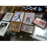 A quantity of framed vintage posters & Pictures (prints) to include Schweppes and Beano & Colyford