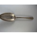 Large (26 cm) silver (marked STERLING) desert spoon handle engraved with a Beaver.