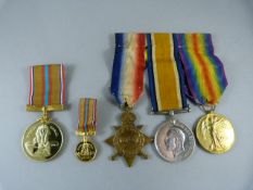 Three World War 1 (WWI) campaign medals comprising War Medal 1914 - 1918, Victory Medal and 1914 -