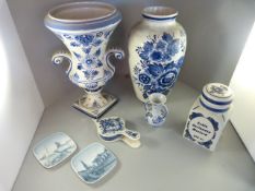 A quantity of Delft - chargers and pots etc