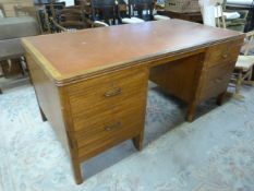 An oak directors desk