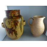 A Stoneware vase and one other