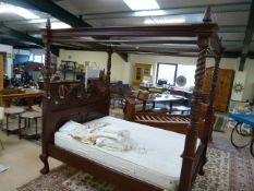 A French ornate style Four Poster Bed