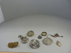 A sterling Silver Mourning brooch, along with two other sterling brooches (one of Norwegian