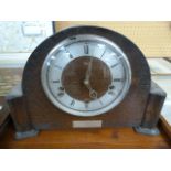 Two wooden mantle clocks