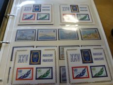 A stamp album containing mainly UN and US stamps