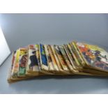A quantity of Vintage Comics to include DC Comics of Superman, Batman, Hawkman and others etc