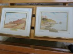 A Pair of George Oyston watercolours of Torquay, 1928 signed Bottom Right