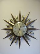 A Retro Metamec sunburst clock