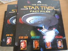 Extensive collection of The Official Star Trek Fact Files in twenty binders.