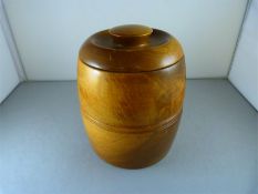 A Turned wooden tobacco jar