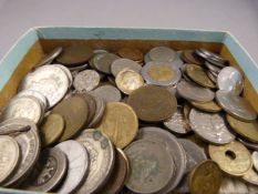 A quantity of Mostly Foreign coins French etc