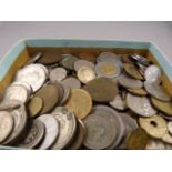 A quantity of Mostly Foreign coins French etc