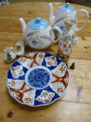 Imari style plate, staffordshire style figure, crested ware and other china etc