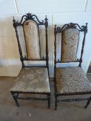Two Mahogany bedroom chairs A/F - 1 with spindle decoration to top