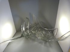 Two French Art style Splash Glass bowls