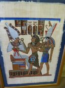 Pair of Egyptian Papyrus Pictures