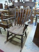 A Windsor Style rocking chair