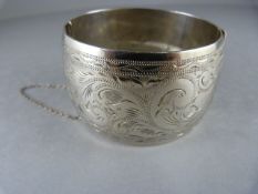 Sterling Silver engraved bangle