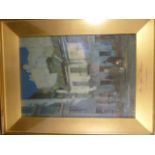 A M Foweraker watercolour of 'Moonlight Malaga' - Framed. A M Foweraker was local to Exeter