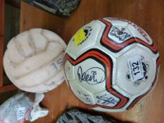 A signed Exeter City FC football and one other