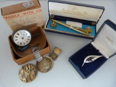 A sterling silver pocket Watch A/F, silver locket etc