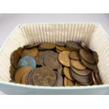 A quantity of English Copper coins to include Half Penny's and Penny's etc