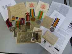 NOW EIGHT MEDALS WITH THE ADDITION OF 1914-15 STAR WITH "63728 SPR: T.W.RIDGEWELL. R.E." TO REVERSE.