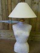 A 'Sewing Dummy' converted to a lamp.
