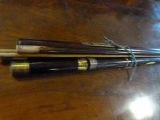 Two antique fishing rods