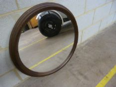 An round porthole style mirror