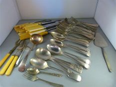 A small quantity of silverplated cutlery