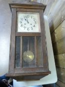 An oak bracket clock A/F