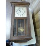 An oak bracket clock A/F