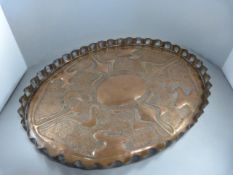 An Art Nouveau Copper decorative tray