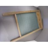 Antique pine glass washboard